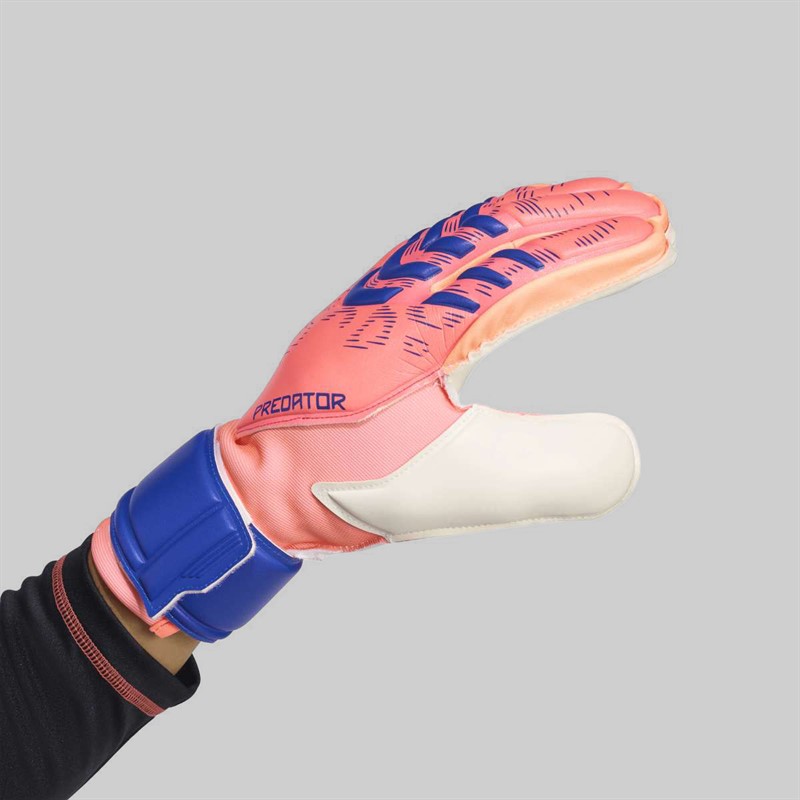 adidas Predator Match FingerSave Goalkeeper Gloves Signal Coral/White/Lucid Blue