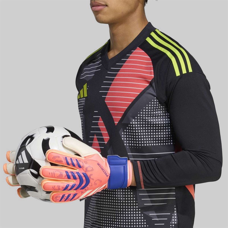 adidas Predator Match FingerSave Goalkeeper Gloves Signal Coral/White/Lucid Blue
