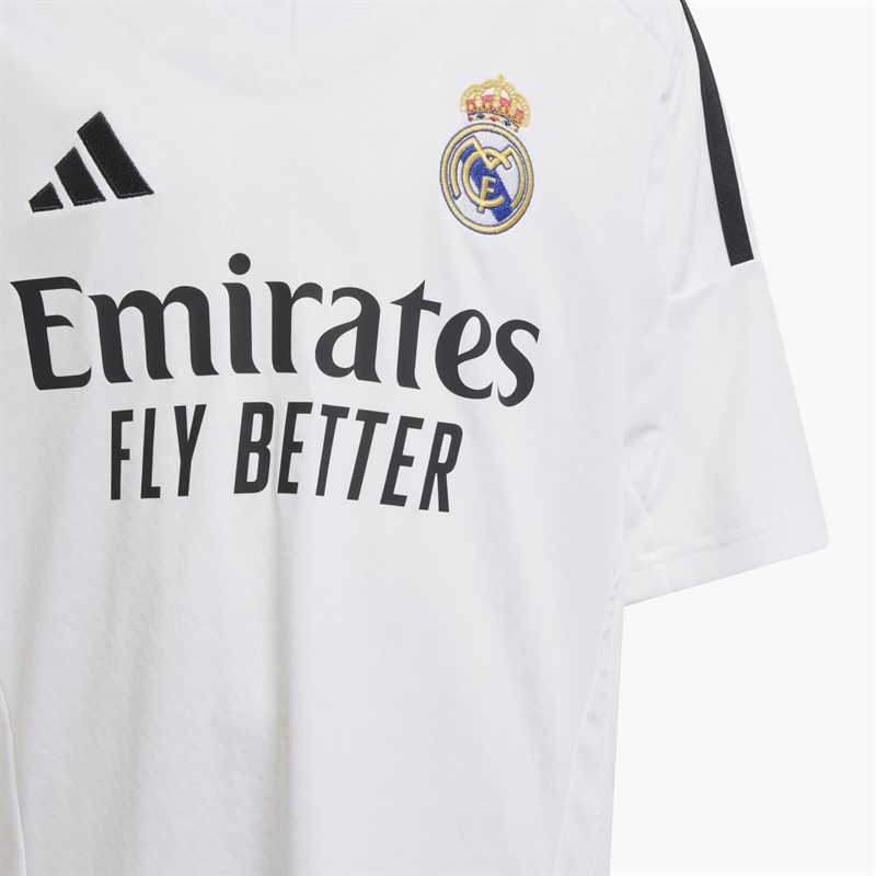 adidas Junior RMCF Real Madrid 24/25 Home Kit White