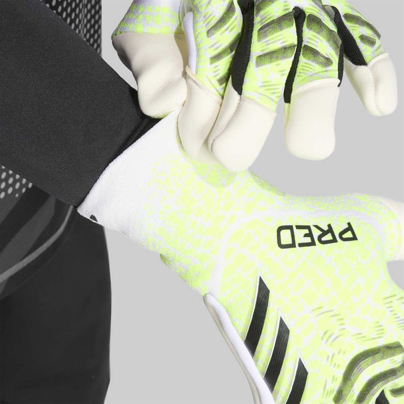 adidas Predator Pro Hybrid Cut Goalkeeper Gloves Lucid Lemon/White/Black
