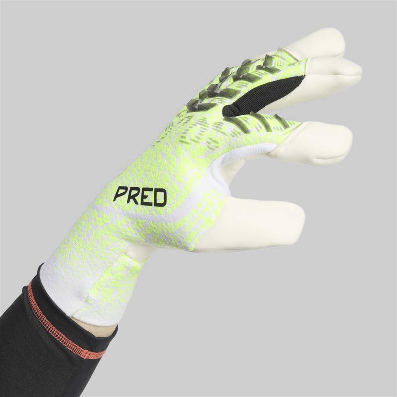 adidas Predator Pro Hybrid Cut Goalkeeper Gloves Lucid Lemon/White/Black