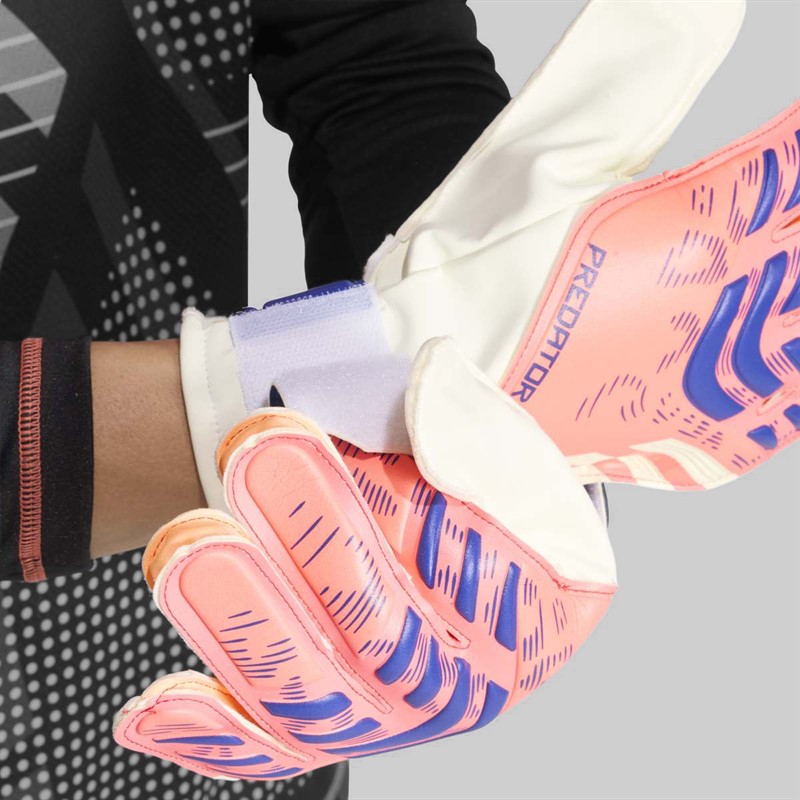adidas Predator Training Goalkeeper Gloves Signal Coral/White/Lucid Blue
