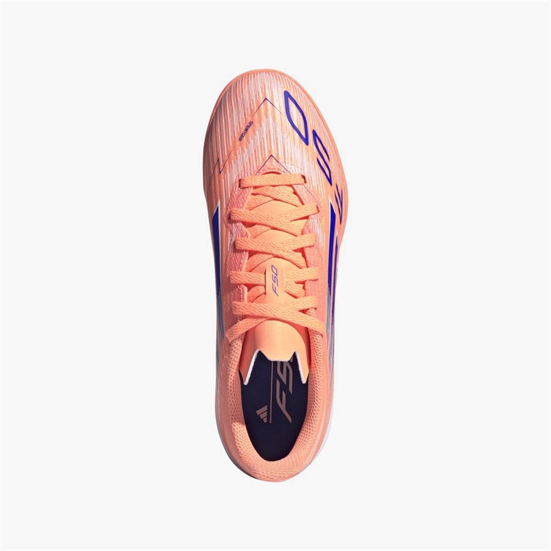 adidas Junior F50 League Coral Blaze Pack TF Astro Turf Football Boots Beam Orange/Lucid Blue /Cloud White Beam Orange/Lucid Blue/Cloud White