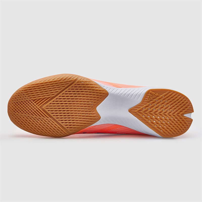 adidas Mens F50 League Coral Blaze Pack IN Indoor Football Boots Beam Orange/Lucid Blue /Cloud White Beam Orange/Lucid Blue/Cloud White