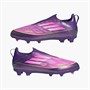 adidas Junior F50 League Laceless Lamine Yamal FG/MG Firm/Multi Ground Football Boots Unity Purple/Footwear White/Lucid Lemon