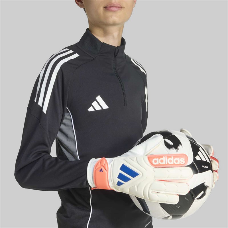 adidas Junior Copa Club Goalkeeper Gloves Off White/Lucid Blue/Signal Coral