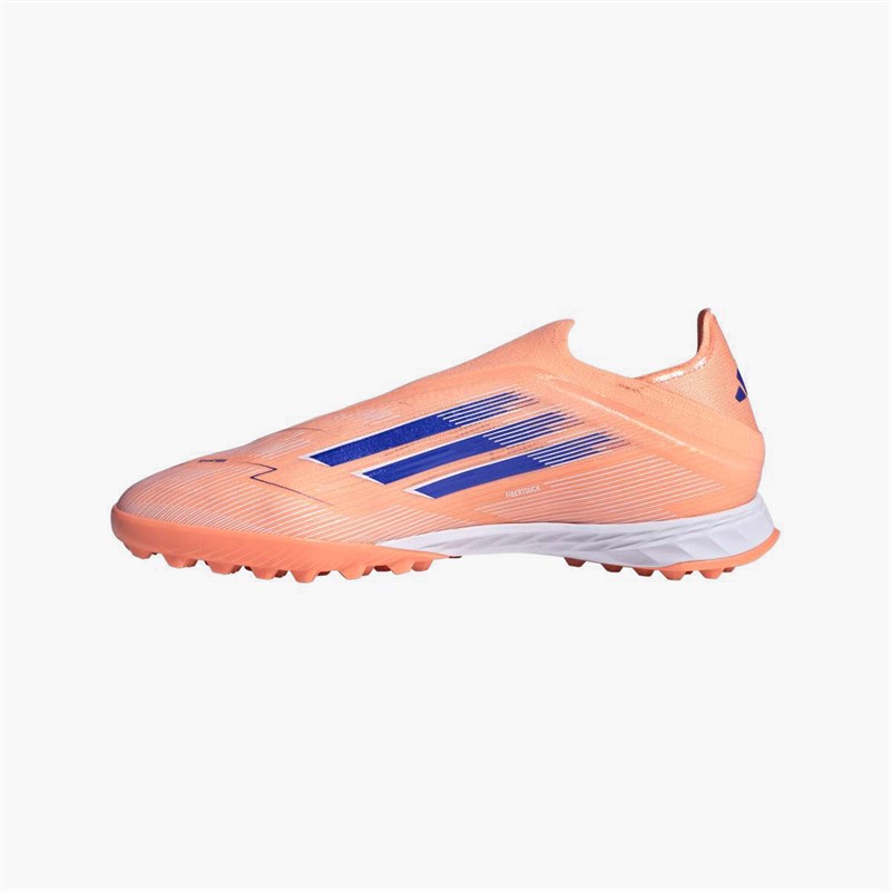 adidas Mens F50 Pro Laceless Coral Blaze Pack TF Astro Turf Football Boots Beam Orange/Lucid Blue /Cloud White Beam Orange/Lucid Blue/Cloud White