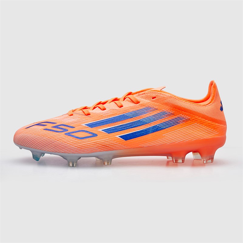 adidas Mens F50 Pro Coral Blaze Pack FG Firm Ground Football Boots Beam Orange/Lucid Blue /Cloud White Beam Orange/Lucid Blue/Cloud White