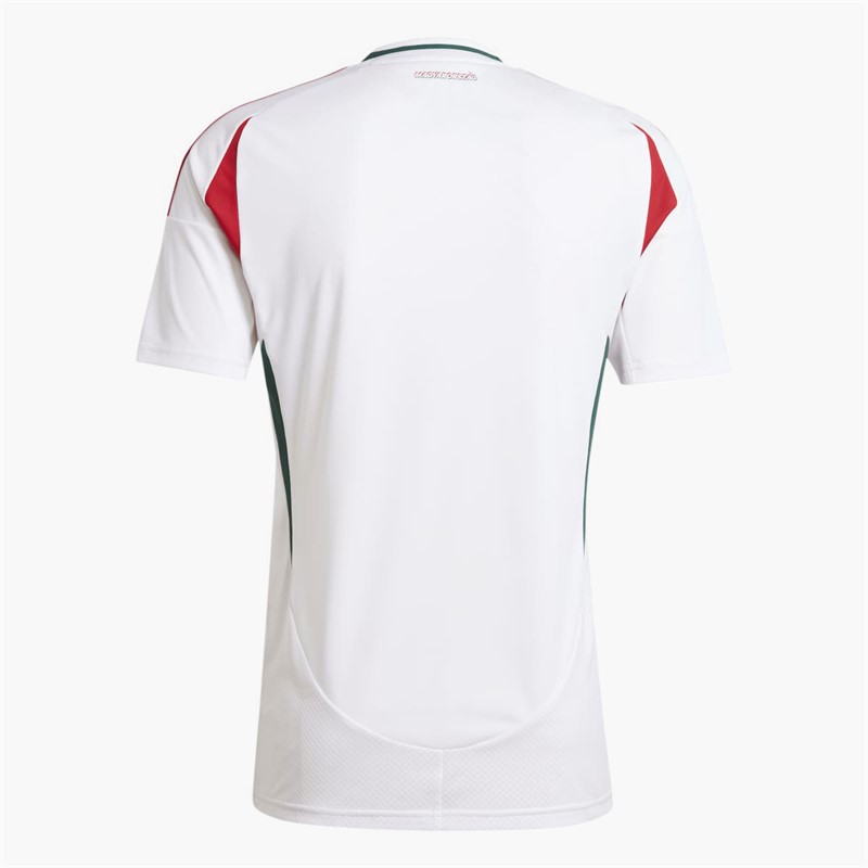 adidas Mens HFF Hungarian FF Away Jersey White/Collegiate Green/Team Victory Red