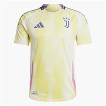 adidas Mens JFC Juventus 24/25 Authentic Away Jersey Pure Sulfur
