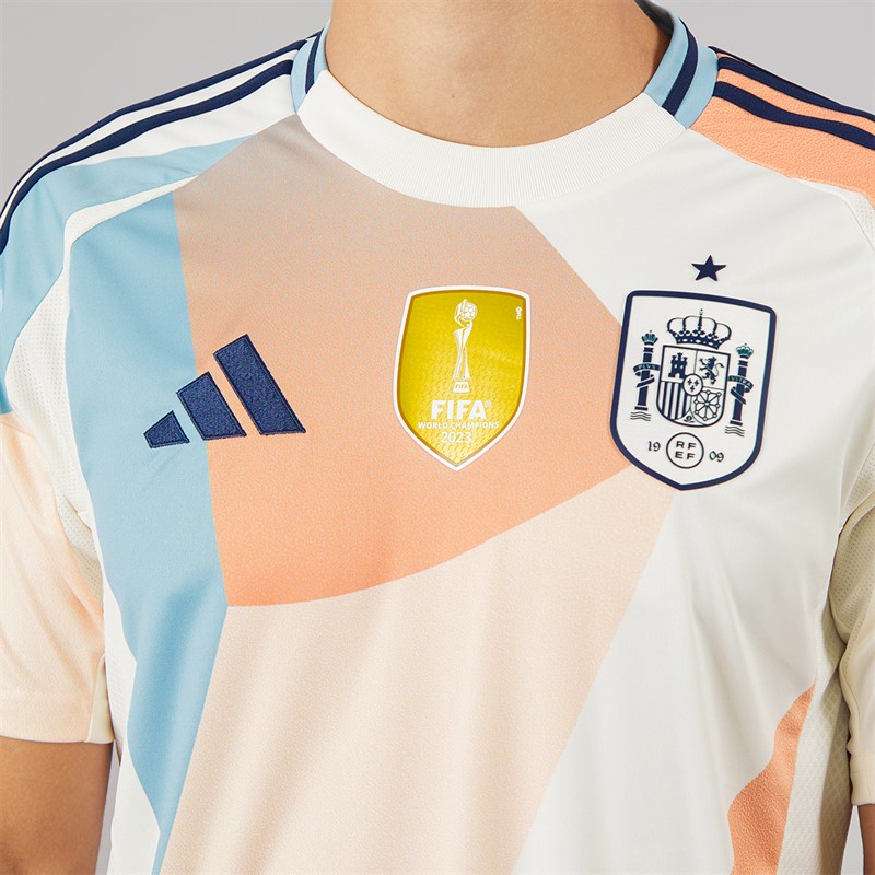 adidas Mens FEF Spain 2025 Womens Team Away Jersey Cream White