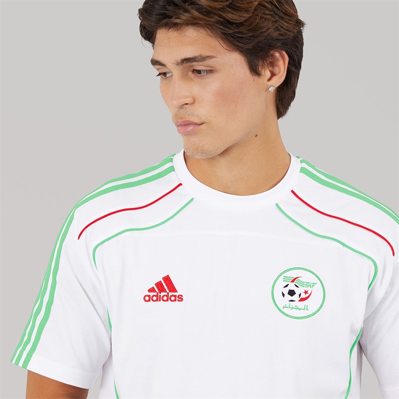 adidas Mens FAF Algeria T-Shirt White