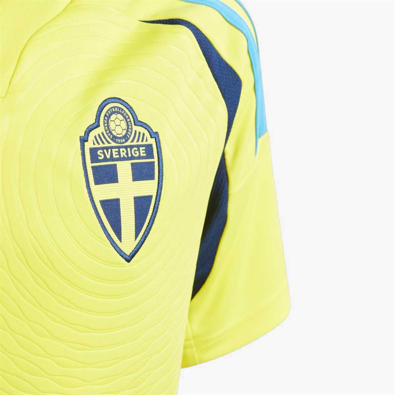 adidas Kids SVFF Sweden 2024 Home Jersey Bright Yellow