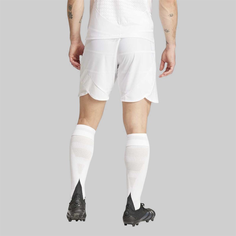 adidas Mens RMCF Real Madrid 24/25 Authentic Home Shorts White
