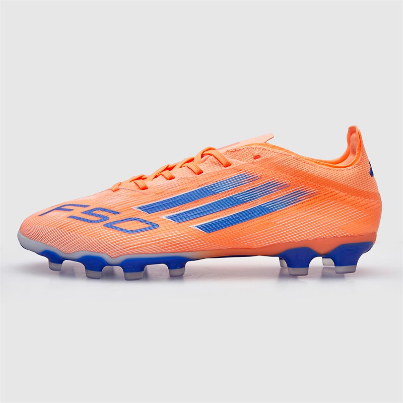adidas Mens F50 Pro Coral Blaze Pack MG Multi Ground Football Boots Beam Orange/Lucid Blue /Cloud White Beam Orange/Lucid Blue/Cloud White