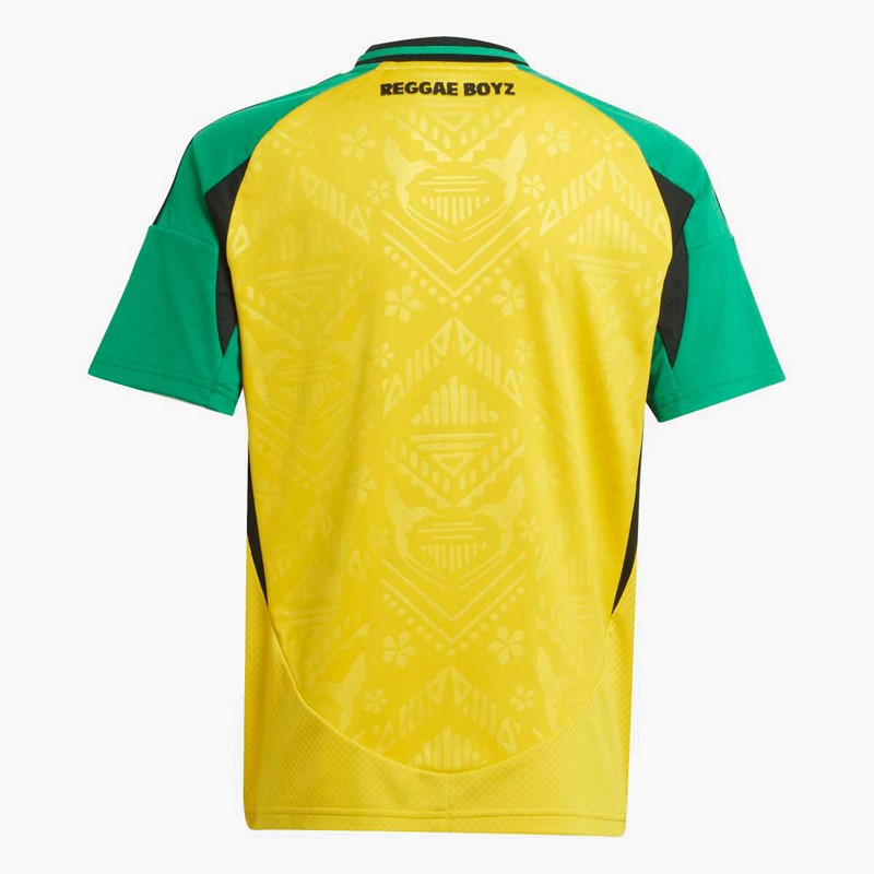 adidas Junior JFF Jamaica 2024 Home Jersey Hazy Yellow