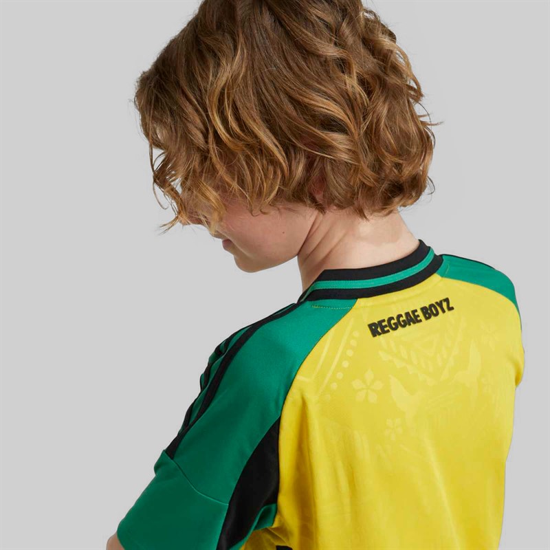 adidas Junior JFF Jamaica 2024 Home Jersey Hazy Yellow