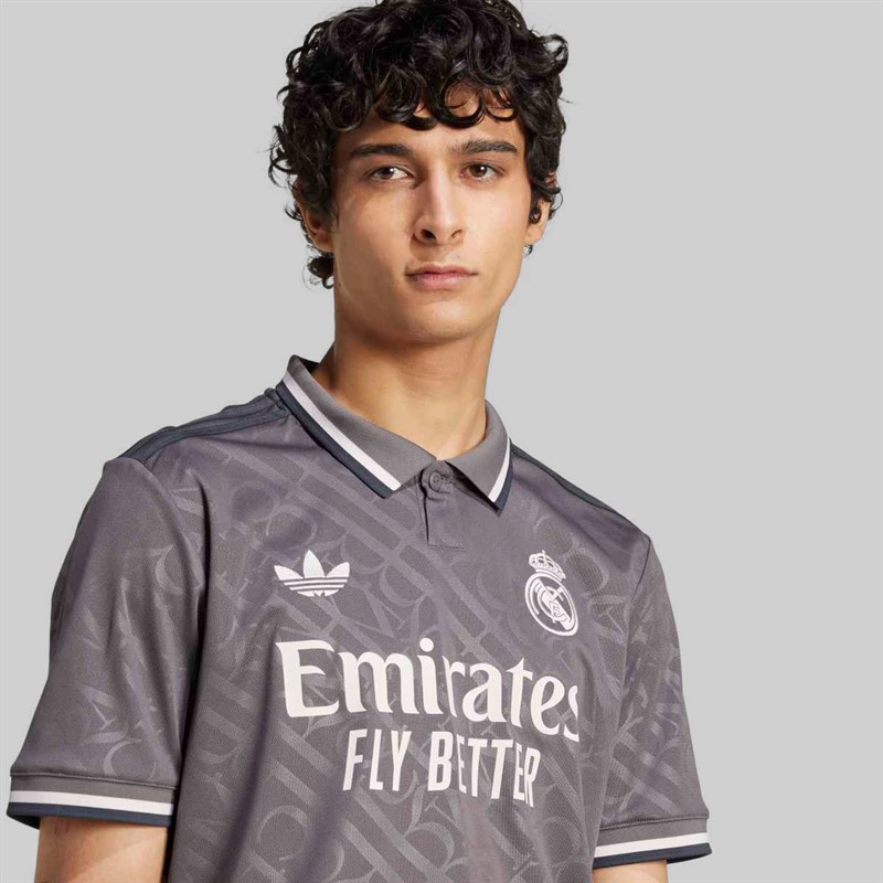 adidas Mens RMCF Real Madrid 24/25 Third Jersey Charcoal