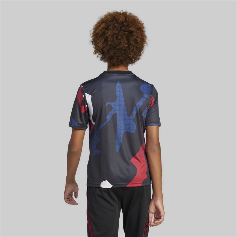 adidas Junior MUFC Manchester United 24/25 Pre Match Jersey Black/Mufc Red/Off White/Team Coll Burgundy