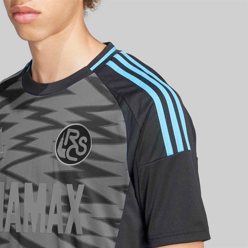 adidas Mens RSCA RC Strasbourg Third Jersey Royal Blue/Black