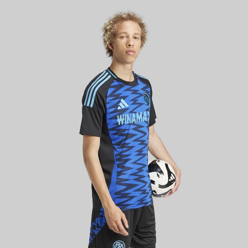 adidas Mens RSCA RC Strasbourg Third Jersey Royal Blue/Black