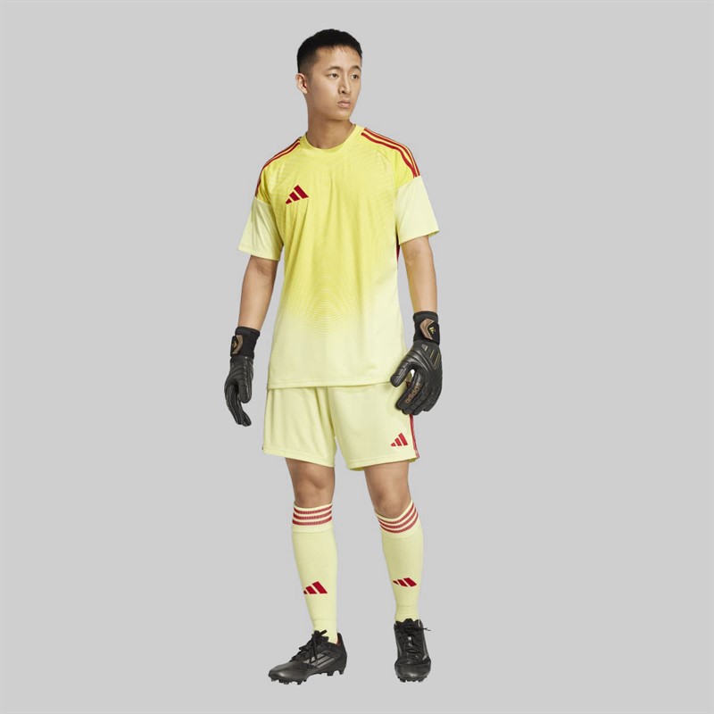 adidas Mens Tiro 25 Competition Short Sleeve Goalkeeper Jersey Pulse Yellow
