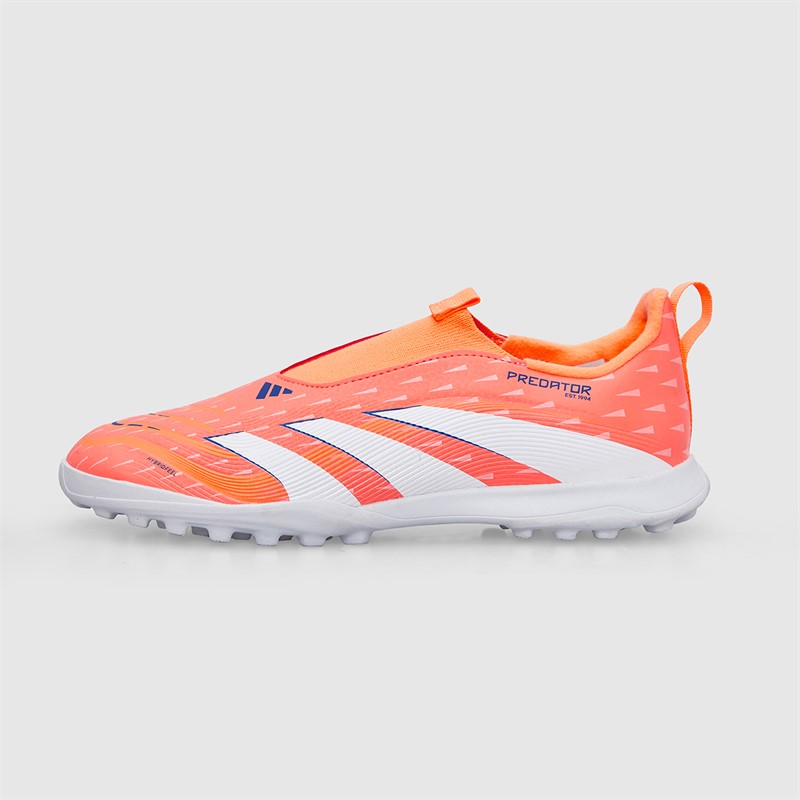 adidas Junior Predator League Laceless Coral Blaze Pack TF Astro Turf Football Boots Signal Coral/Cloud White/Beam Orange