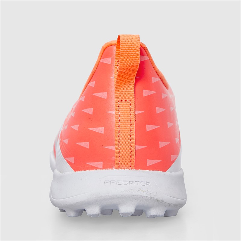 adidas Junior Predator League Laceless Coral Blaze Pack TF Astro Turf Football Boots Signal Coral/Cloud White/Beam Orange
