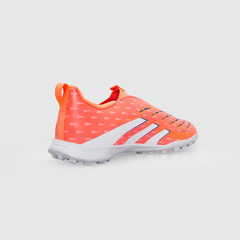 adidas Junior Predator League Laceless Coral Blaze Pack TF Astro Turf Football Boots Signal Coral/Cloud White/Beam Orange