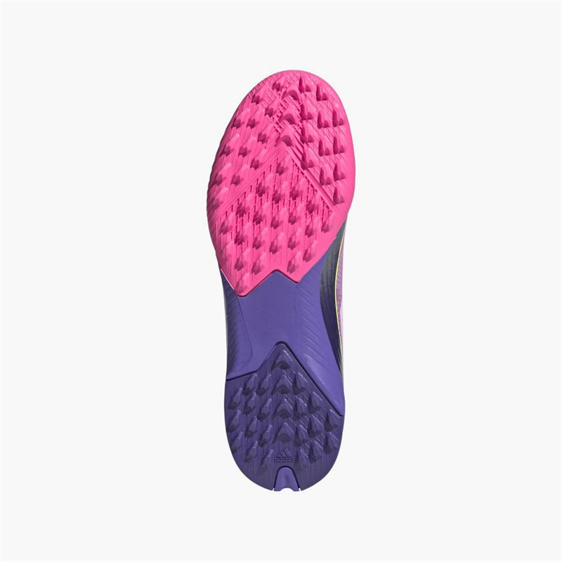 adidas Junior F50 League Laceless Lamine Yamal TF Astro Turf Football Boots Unity Purple/Footwear White/Lucid Lemon