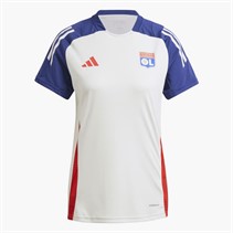adidas Womens OL Olympique Lyonnais 24/25 Tiro 24 Training Jersey White Tint/Midnight Indigo/Bright Red