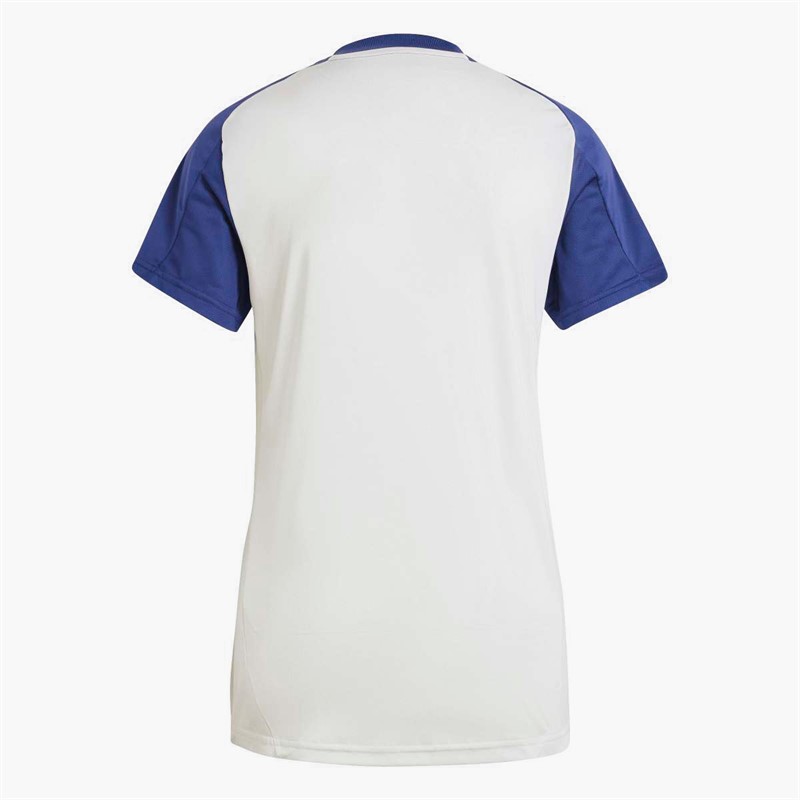 adidas Womens OL Olympique Lyonnais 24/25 Tiro 24 Training Jersey White Tint/Midnight Indigo/Bright Red
