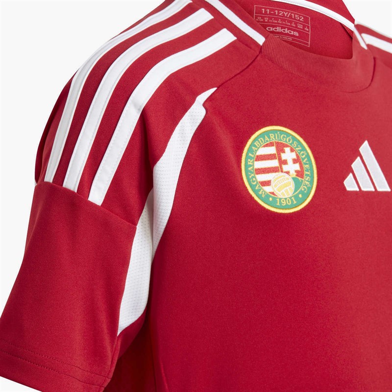 adidas Junior HFF Hungarian FF Home Jersey Team Victory Red/White/Collegiate Green