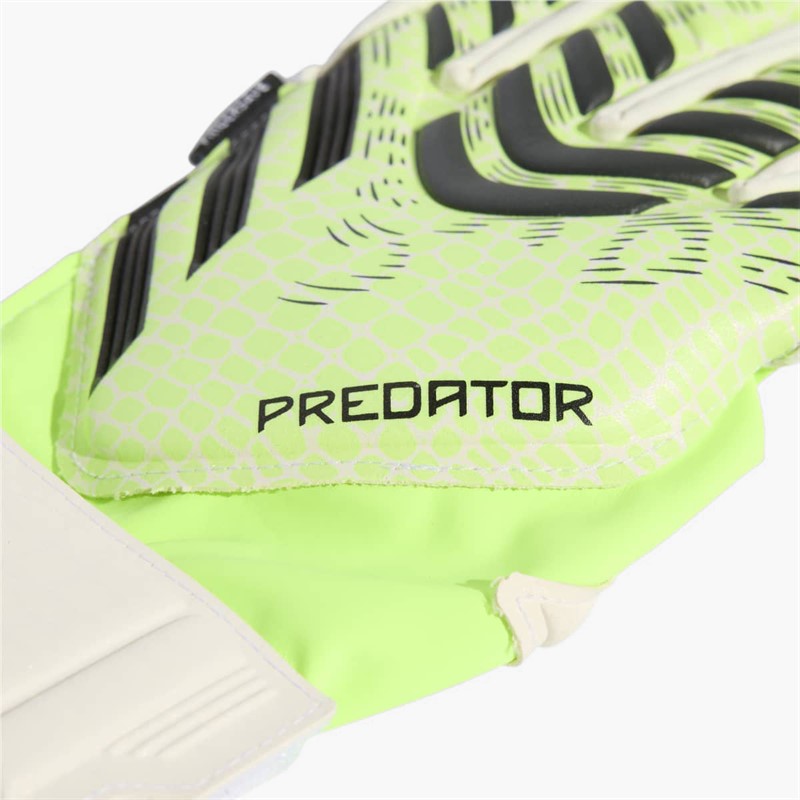 adidas Junior Predator Match Fingersave Goalkeeper Gloves Lucid Lemon/White/Black
