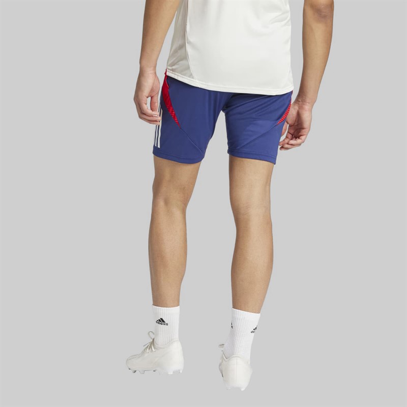 adidas Mens OL Olympique Lyonnais 24/25 Tiro 24 Training Shorts Midnight Indigo/Bright Red/White Tint