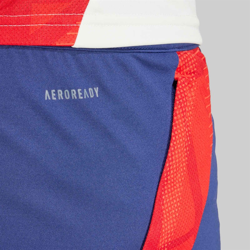 adidas Mens OL Olympique Lyonnais 24/25 Tiro 24 Training Shorts Midnight Indigo/Bright Red/White Tint