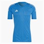 adidas Mens Tiro 23 Pro Short Sleeve Goalkeeper Jersey Blue Rush