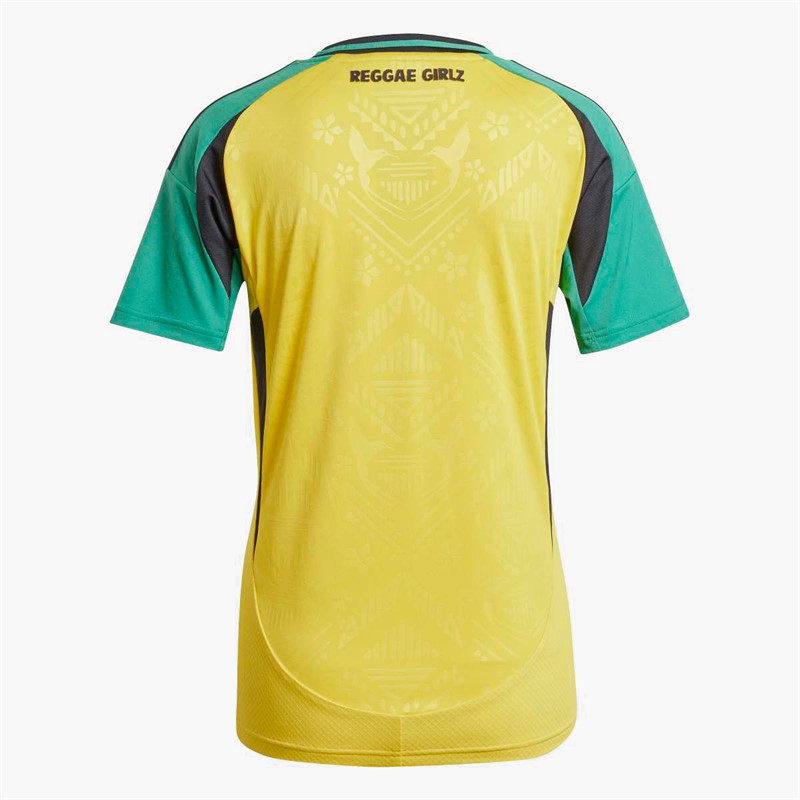 adidas Womens JFF Jamaica 2024 Home Jersey Hazy Yellow