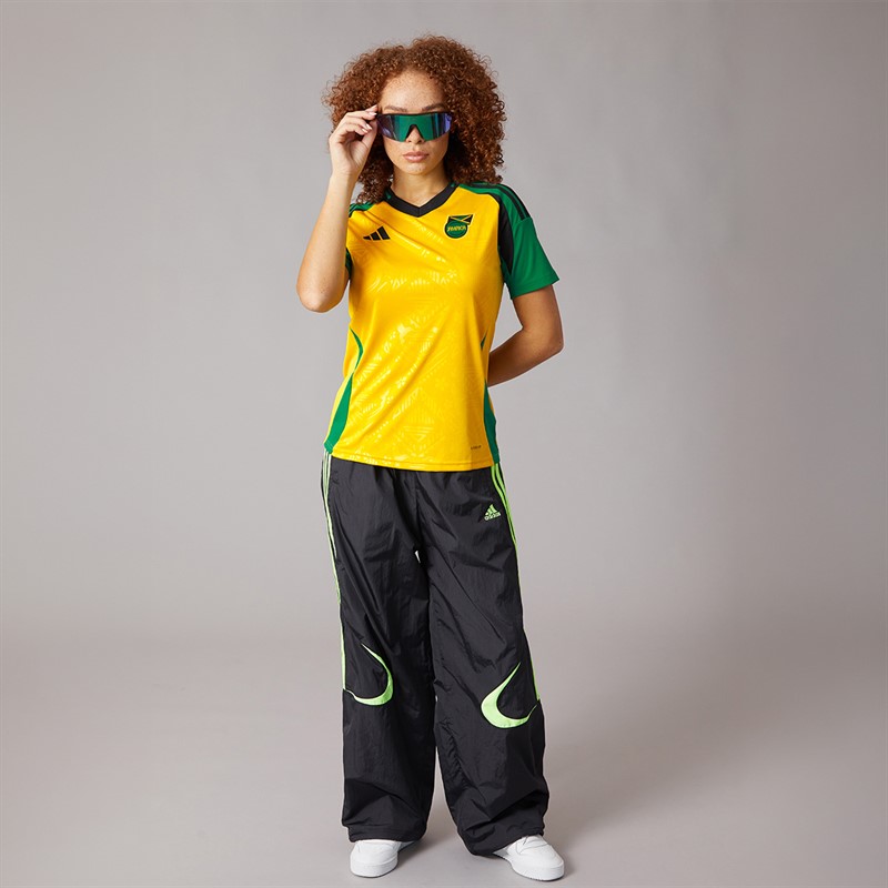 adidas Womens JFF Jamaica 2024 Home Jersey Hazy Yellow