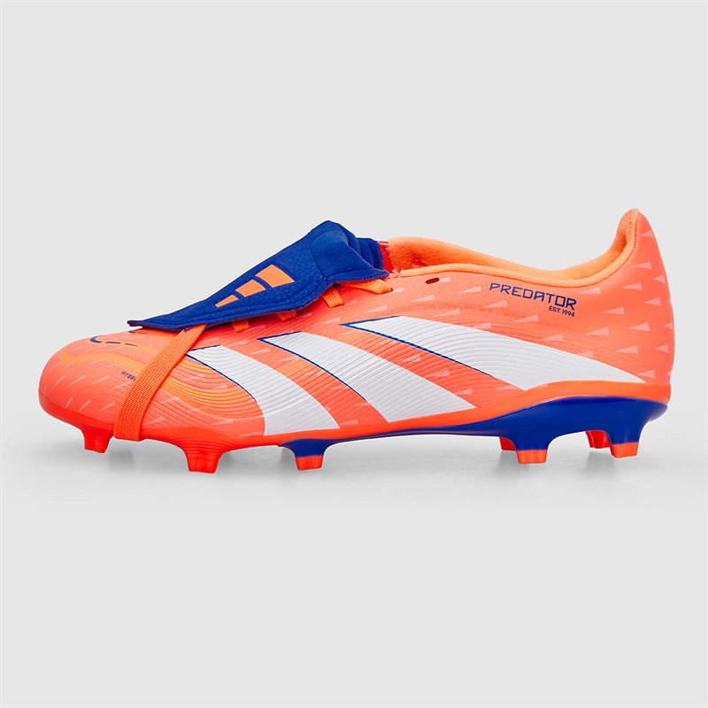 adidas Junior Predator League Fold-Over Tongue Coral Blaze Pk FG/MG Firm/Multi Ground Football Boots Signal Coral/Cloud White/Beam Orange