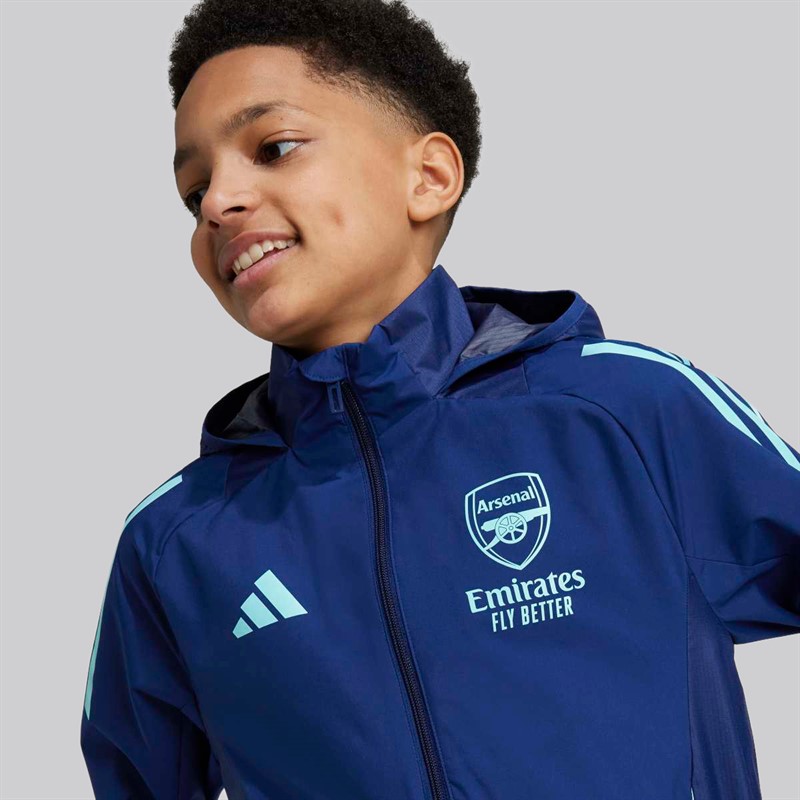 adidas Junior Boys AFC Arsenal FC 24/25 Tiro 24 All Weather Jacket Night Sky
