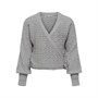 KIDS ONLY Pulls Kogkatia Wrap Pullover CP KNT Fille Gris