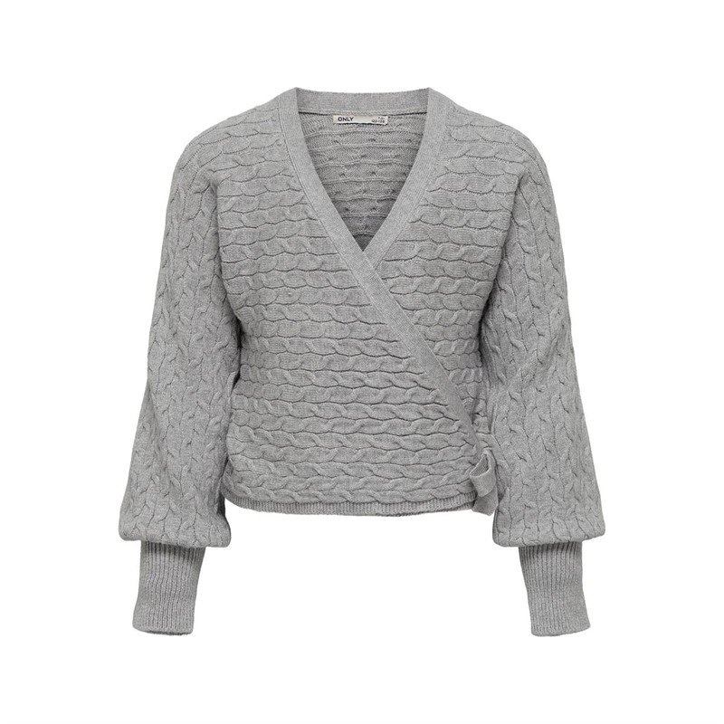KIDS ONLY Pulls Kogkatia Wrap Pullover CP KNT Fille Gris
