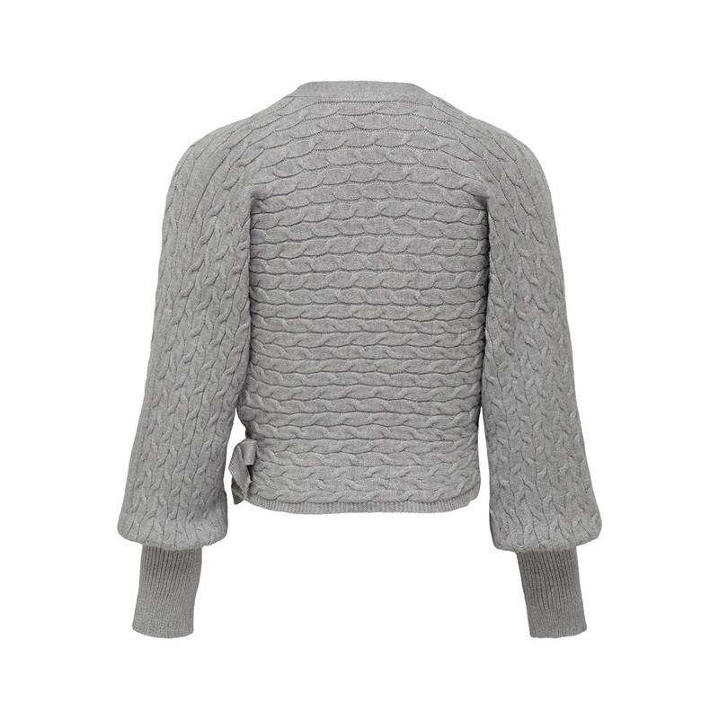 KIDS ONLY Pulls Kogkatia Wrap Pullover CP KNT Fille Gris