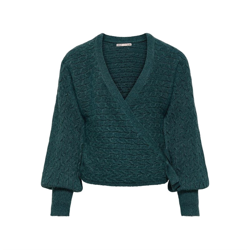 KIDS ONLY Pulls Kogkatia Wrap Pullover CP KNT Fille Sarcelle Foncé
