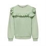 KIDS ONLY Sweatshirts Kogofelia Frill O-Neck Bo Fille Vert Pâle