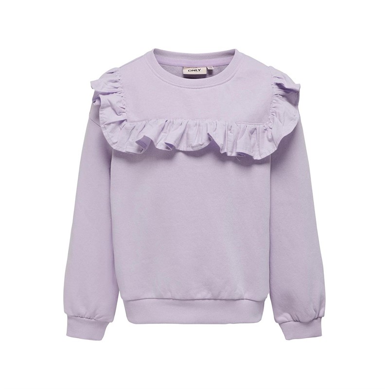 KIDS ONLY Sweatshirts Kogofelia Frill O-Neck Bo Fille Lilas