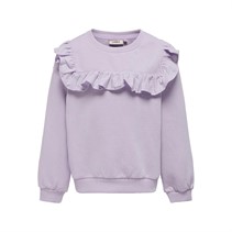 KIDS ONLY Piger Kogofelia Frill O-Neck Bo Sweatshirts Bleg Lilla