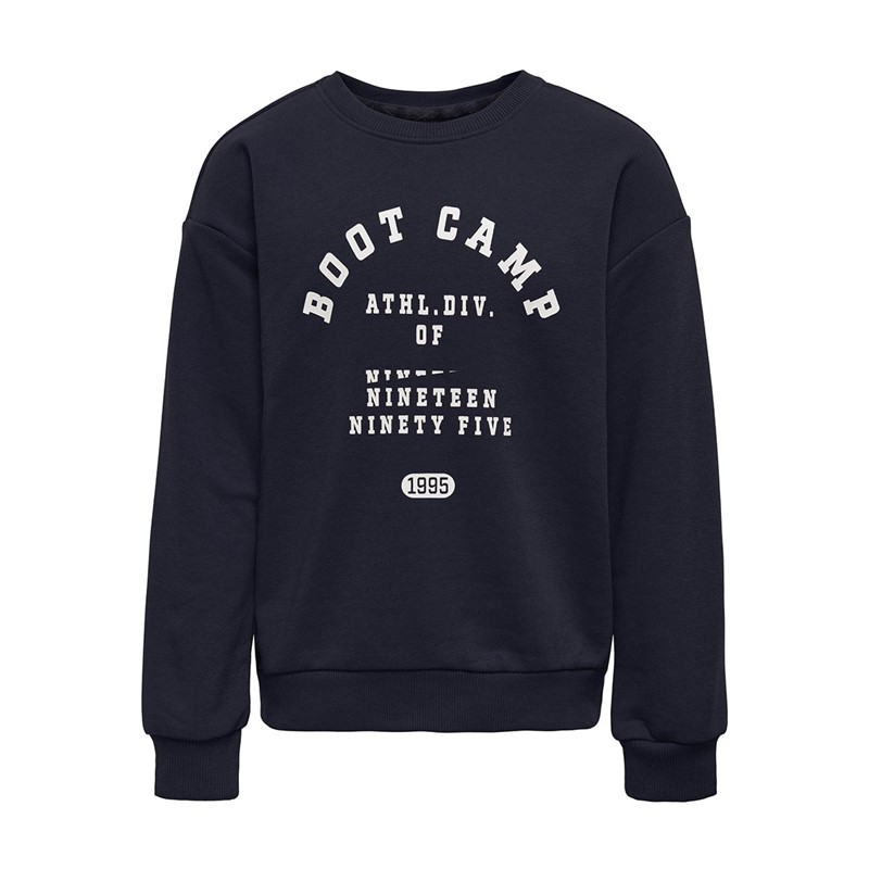 KIDS ONLY Sweatshirts Kogziggy College O-Neck Box Fille Bleu Marine
