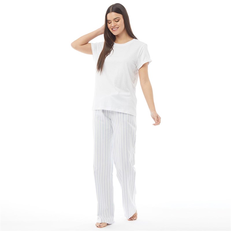 Buy Bedroom Athletics Womens Ella Striped Pyjama Bottoms Blue Heather